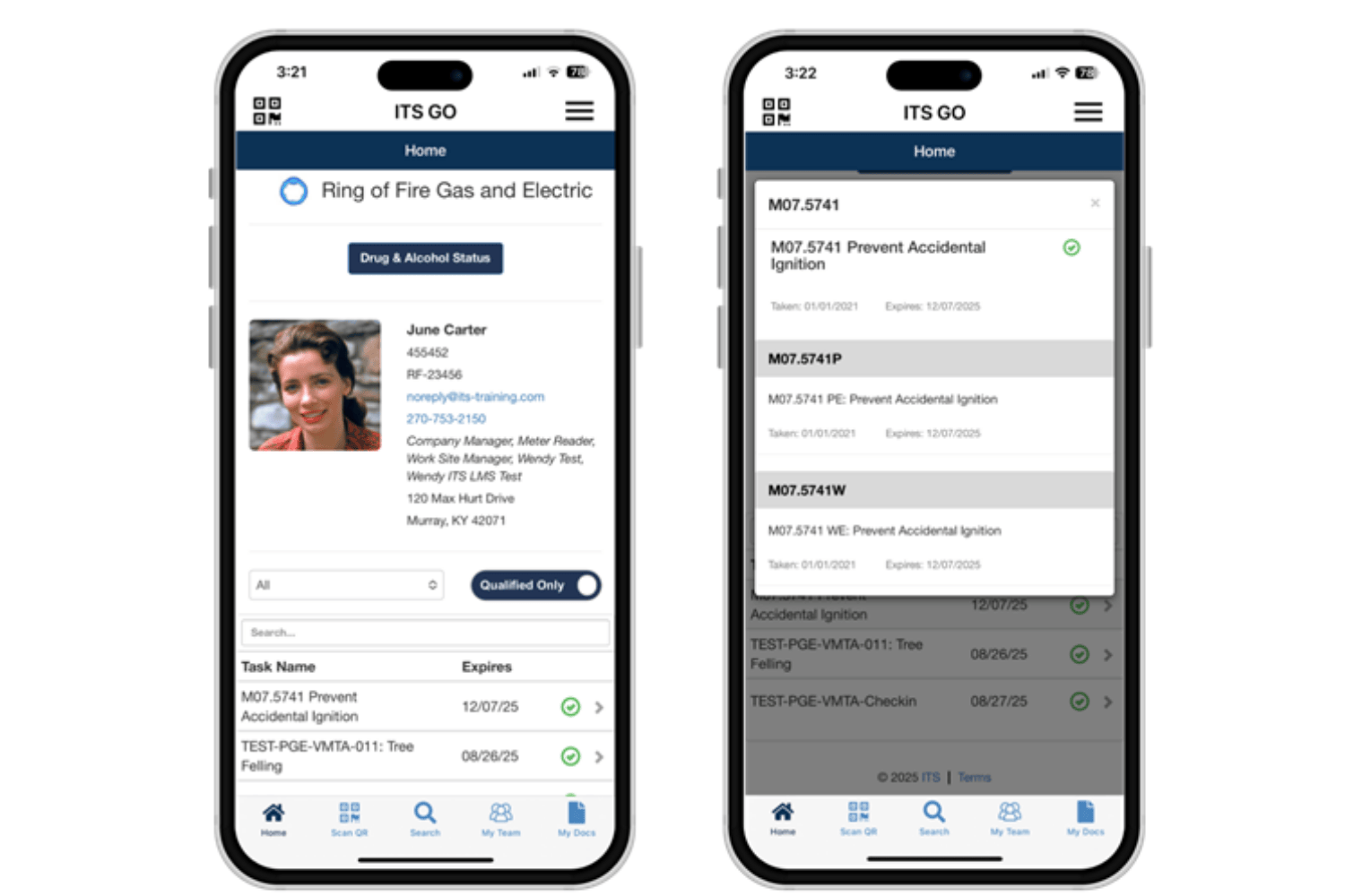 ITS Go Screens on iPhones
